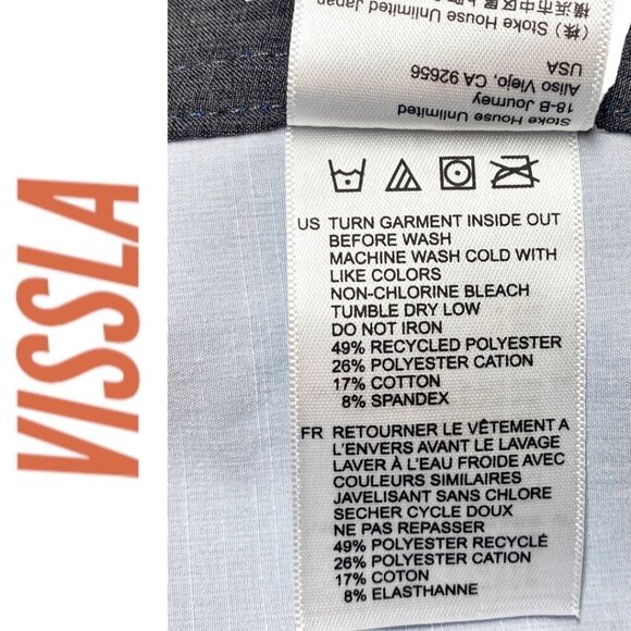 VISSLA Striped Board Shorts Swim Trunks Blue Men's, Size 36 - Picture 6 of 8